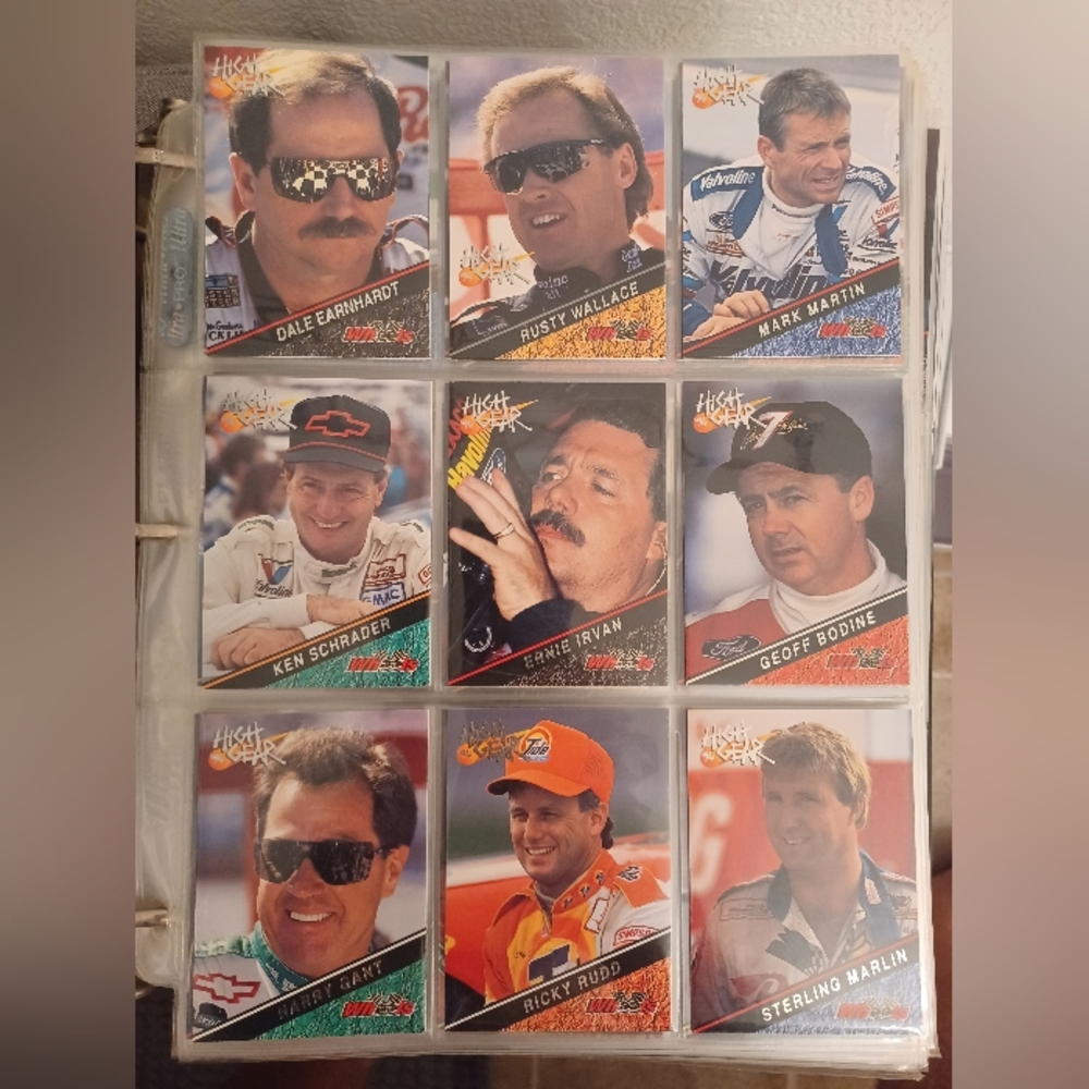 1994 Wheels High Gear NASCAR Cards – 100+ Card Lot (Busch Clash, Earnhardt, Wall